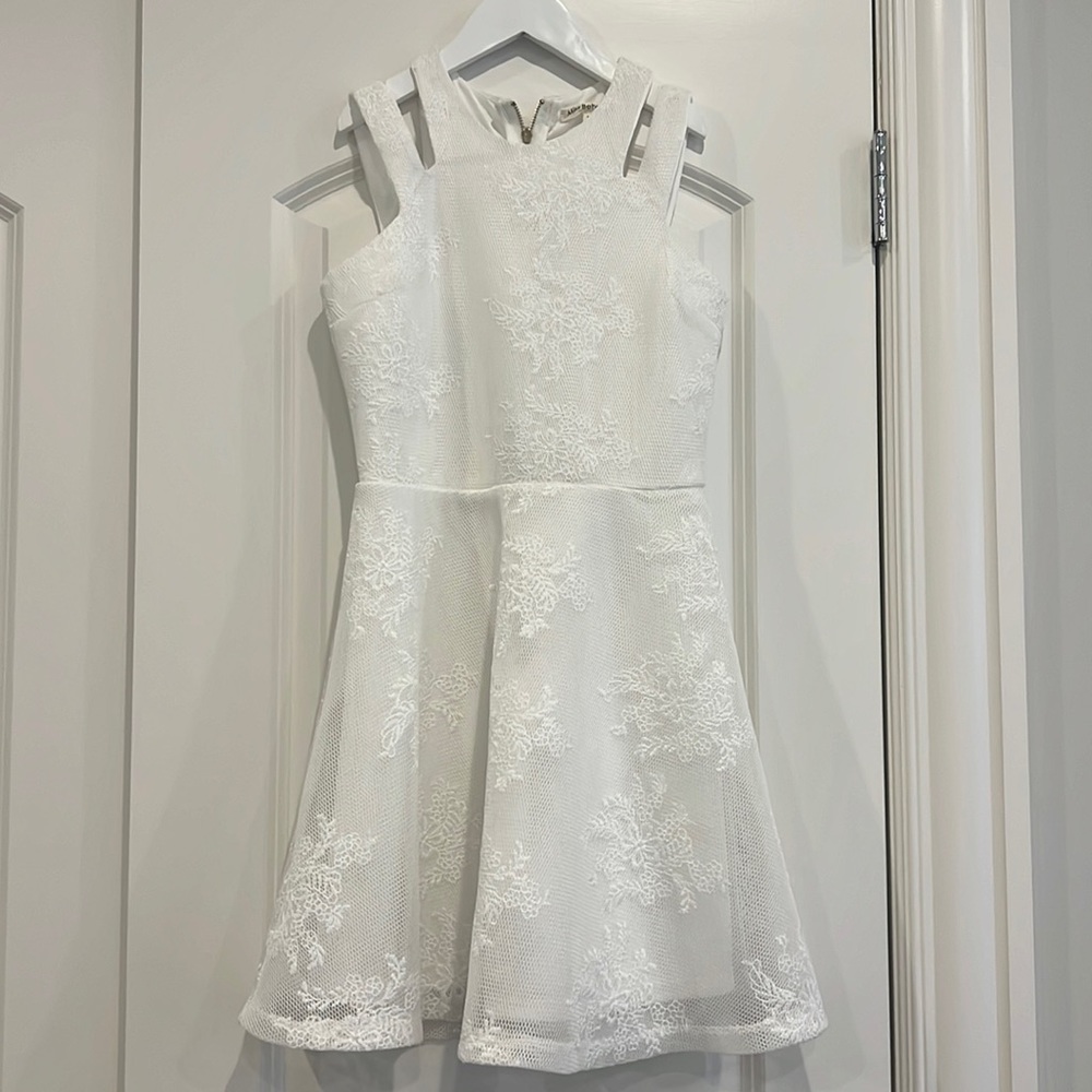 Miss Behave girls white lace dress